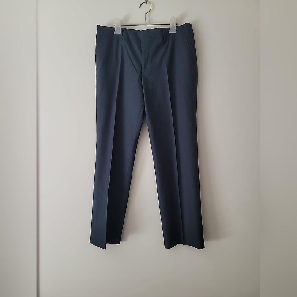 Jil Sander Navy Blue Straight Leg Pants